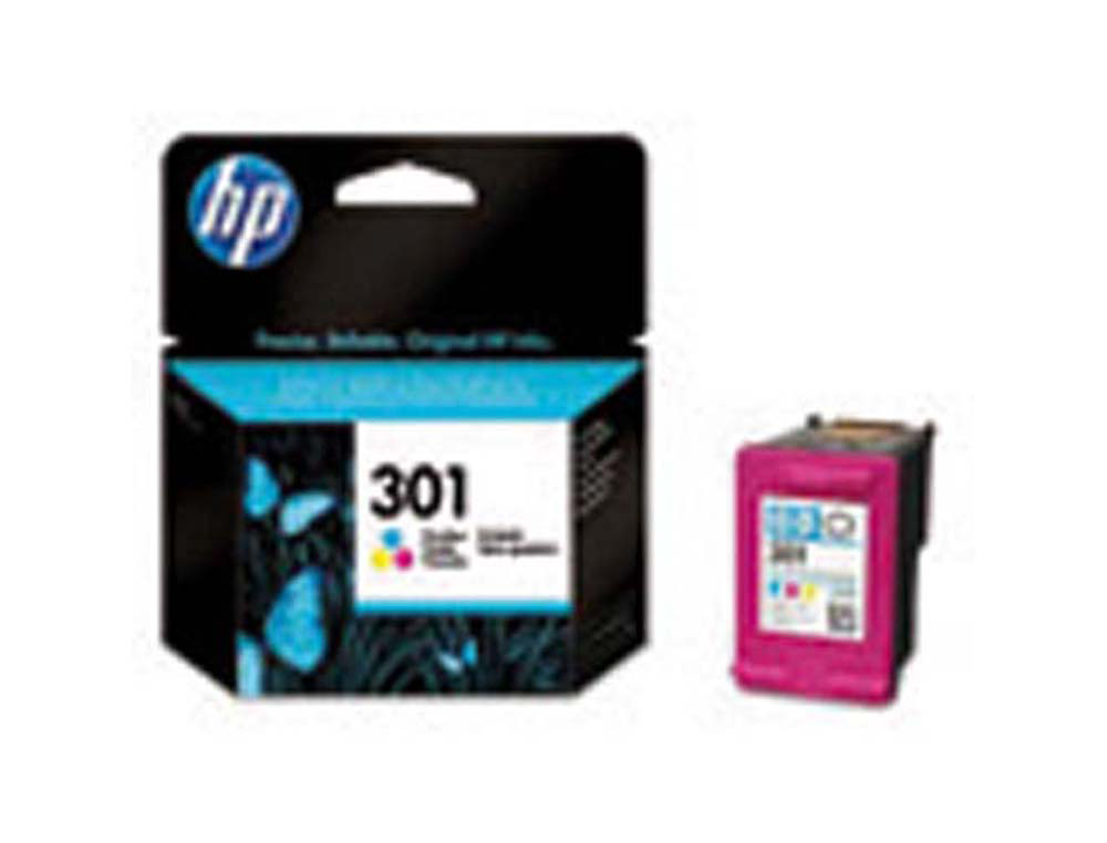 Cartouche d'encre original hp 301 165 p cyan/magenta/jaune pack 3 couleur