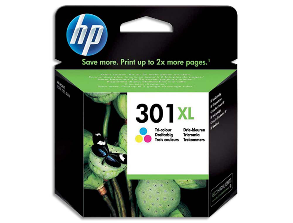 Cartouche d'encre original hp 301xl 330 p cyan/magenta/jaune pack 3 couleur