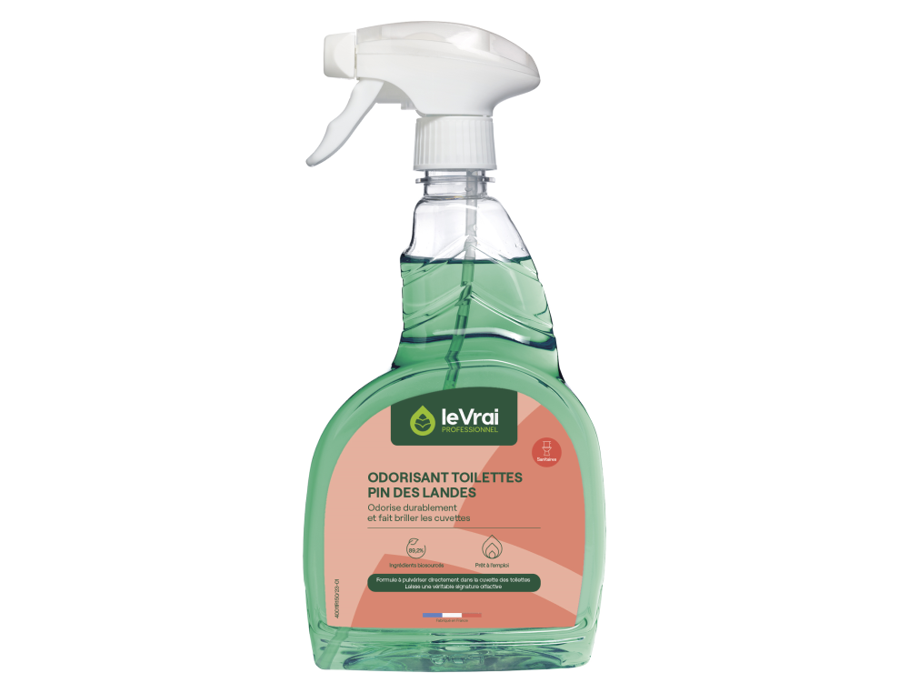 Odorisant toilettes le vrai triple action odorise brille maintient spray 750ml