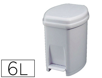 Poubelle pédale plastique seau intérieur 6l 270x215x265mm