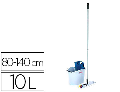 Ensemble seau balai us mini 10l 5l essoreur balai plat petites surfaces manche alu extensible en option