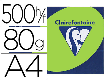 Papier couleur clairefontaine trophée multifonction a4 80g/m2 couleurs fluorescentes vert fluo paquet 500 feuilles