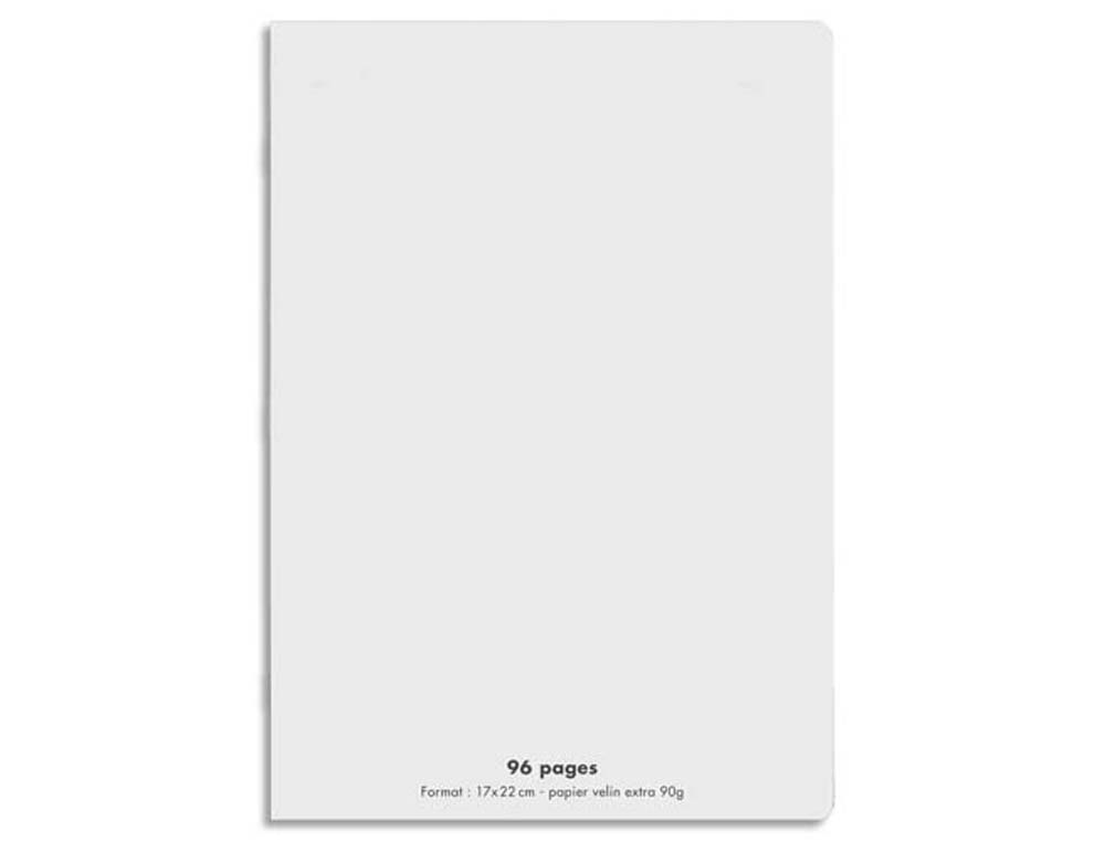 Cahier piqué conquérant classique couverture polypropylène rigide transparente a4 21x29,7cm 96 pages 90g séyès gris