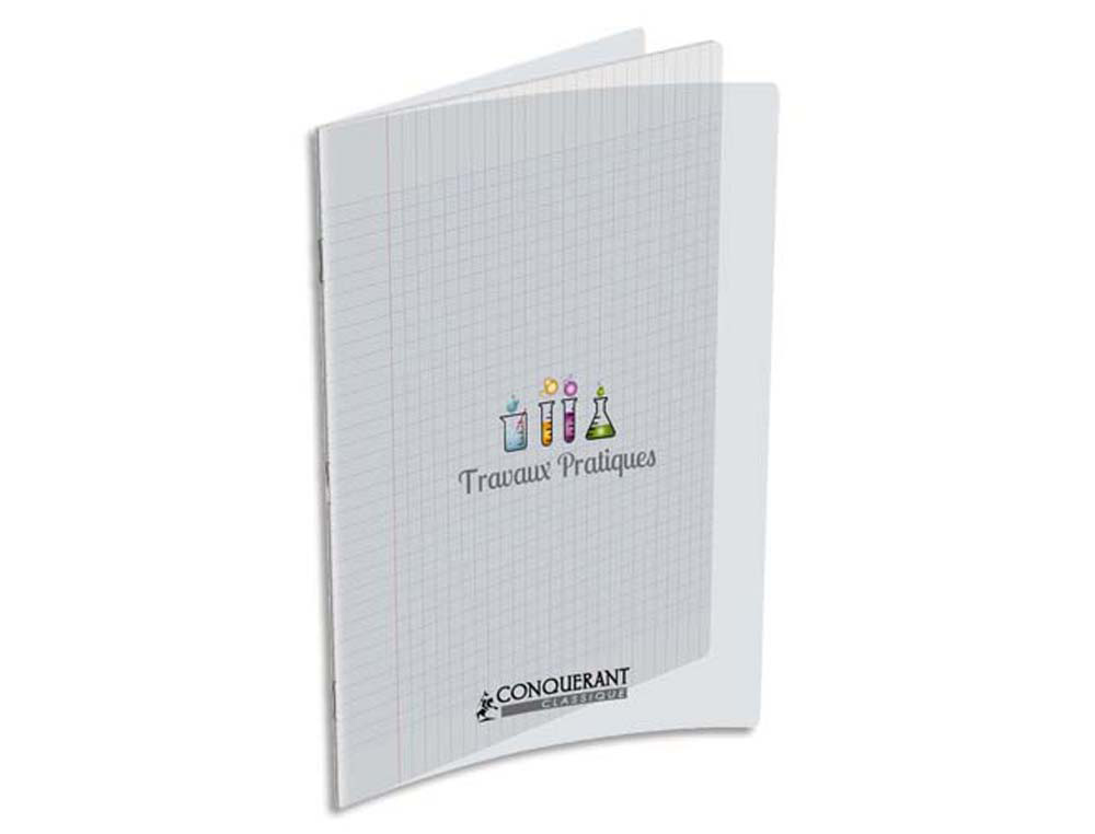 Cahier travaux pratiques conquérant classique couverture pp incolore a4 21x29,7cm 96 pages 90g dessin 90g séyès/uni