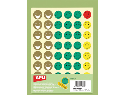Gommette sourire apli agipa repositonnable pochette 576 unités
