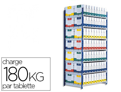 Étagère paperflow rang'éco lot 5 plateaux isorel 70cm