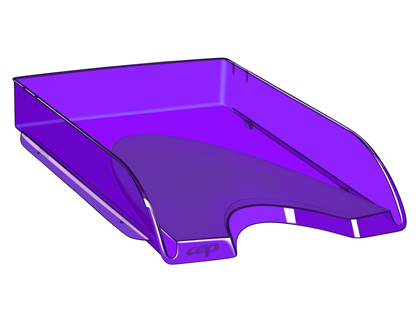 Corbeille à courrier cep happy polystyrène antichoc a4 superposable verticale/escalier 348x257x66mm coloris ultra violet