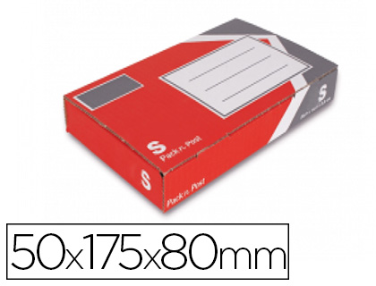 Boîte expédition postale gpv pack'n post 250x175x80mm taille s emplacement précasé livrée plat