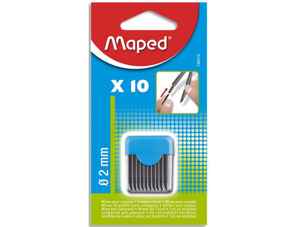 Mine maped compas 2mm hb étui 10 unités