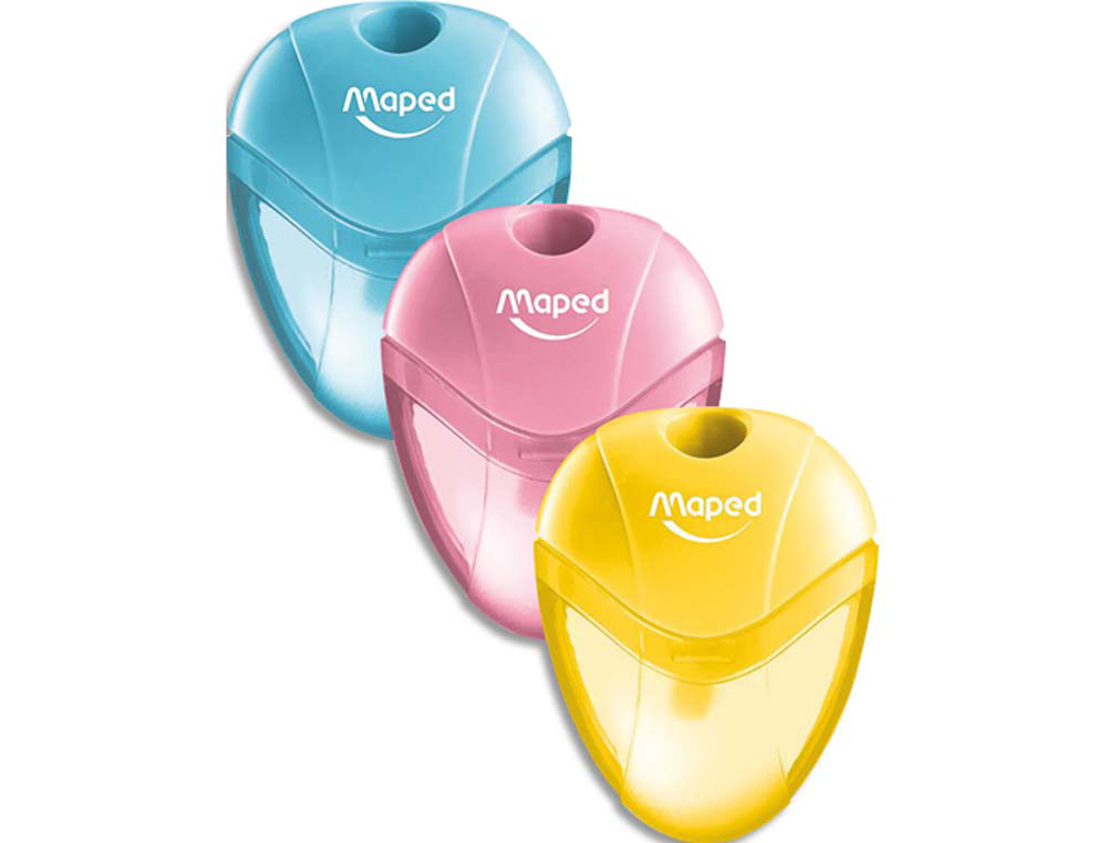 Taille-crayon maped i-gloo 1 usage coloris assortis présentoir 30u