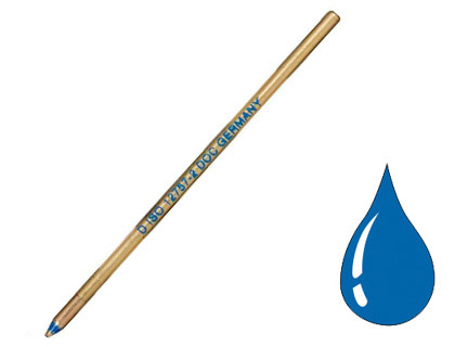 Recharge universelle stylo-bille courte laiton largeur moyenne coloris bleu