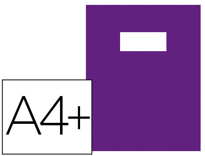 Protège-cahier riplast yéti pvc opaque 20/100e inclus porte-étiquette et étiquette a4+ 240x320mm coloris violet