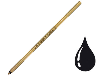 Recharge universelle stylo-bille courte laiton largeur moyenne coloris noir