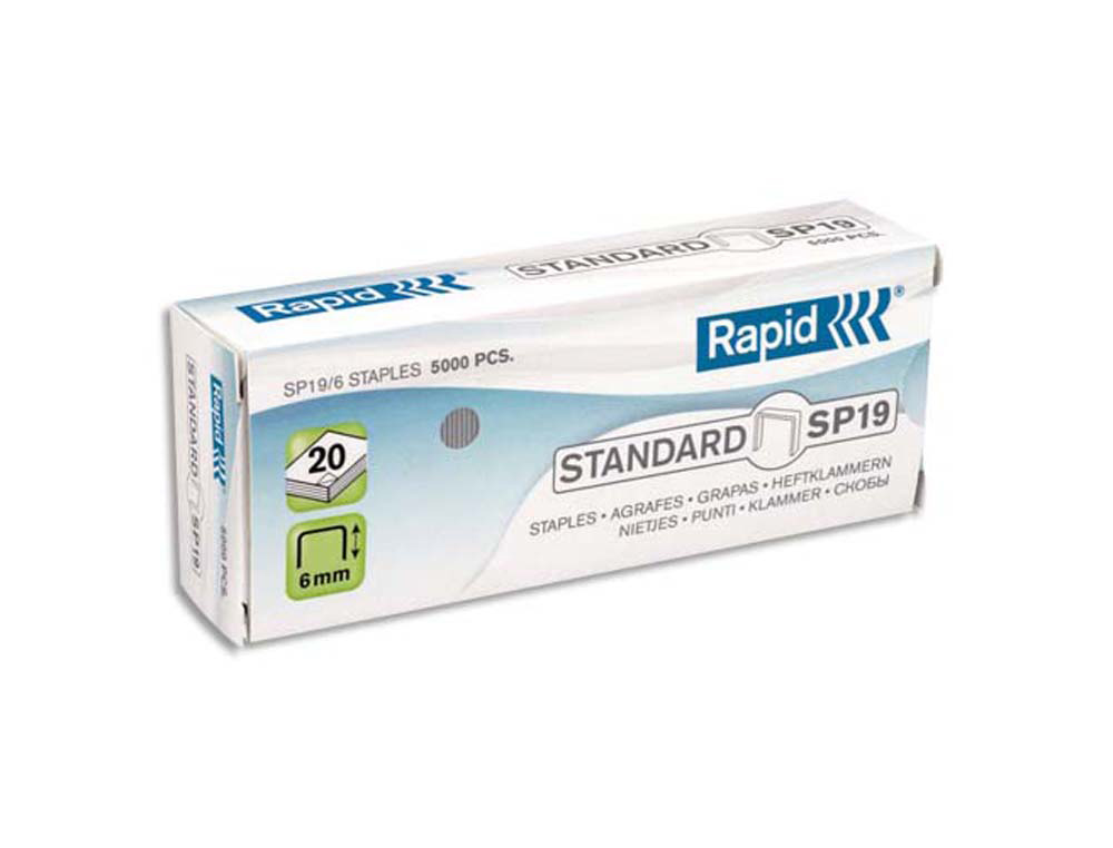 Agrafe rapid standard sp19 boîte 5000 unités