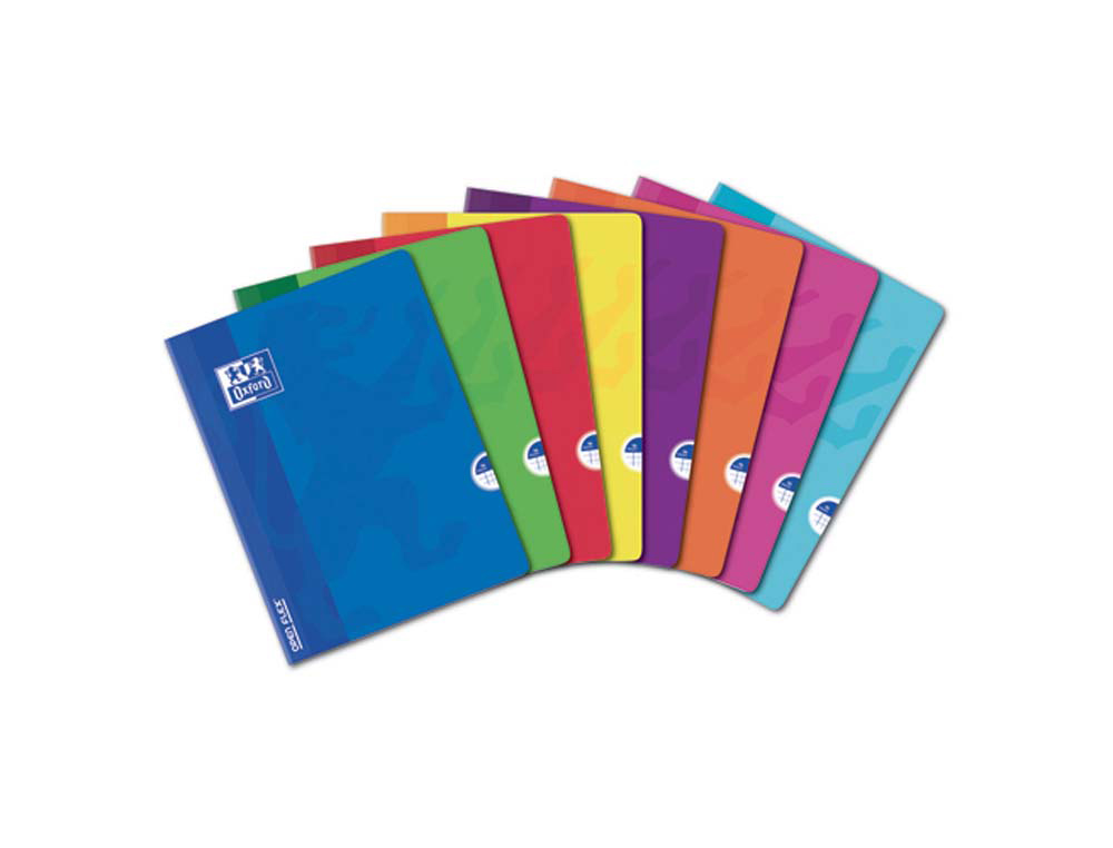 Cahier piqué oxford openflex couverture polypropylène transparente rainurée a4+ 24x32cm 96 pages 5x5mm page de garde