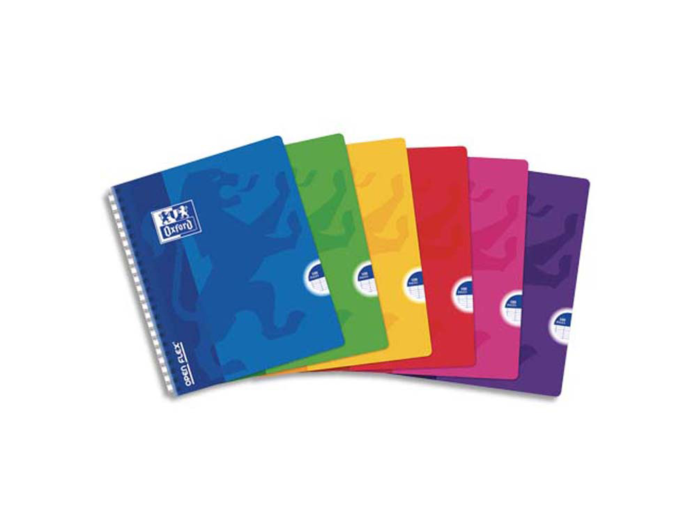 Cahier oxford openflex reliure intégrale couverture polypropylène transparent a5+ 17x22cm 100 pages séyès page de garde