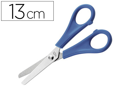 Ciseaux écolier économique bouts ronds lames graduées inox droitiers 13cm