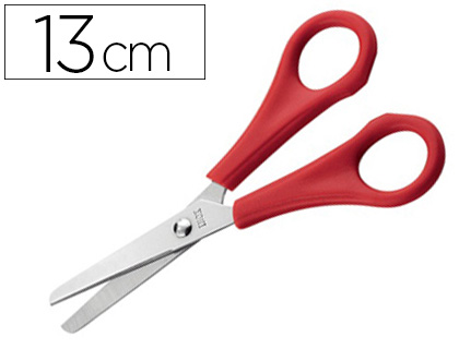 Ciseaux écolier économique bouts ronds lames graduées inox gauchers 13cm