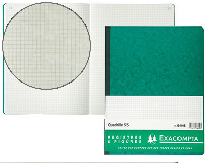 Manifold exacompta piqué 250x320mm 5x5mm folioté vertical 80 pages