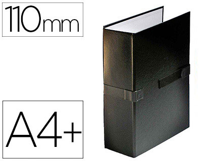 Chemise balacron oxford 24x32cm extension 110mm rabat fermeture velcro coloris noir