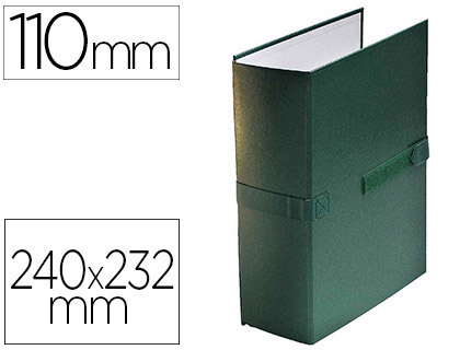 Chemise balacron oxford 24x32cm extension 110mm rabat fermeture velcro coloris vert