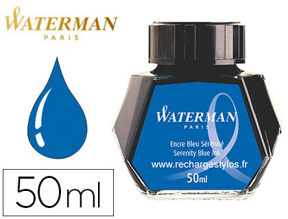 Encre waterman bleue flacon 50ml
