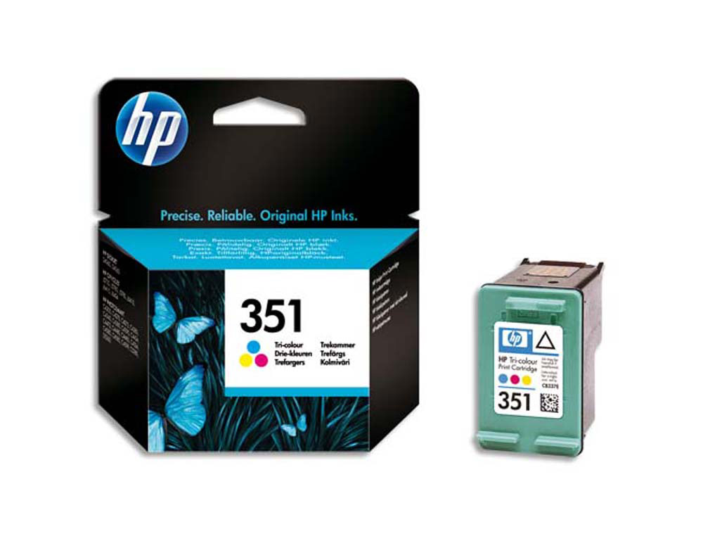 Cartouche d'encre original hp 351 170 p cyan/magenta/jaune pack 3 couleur