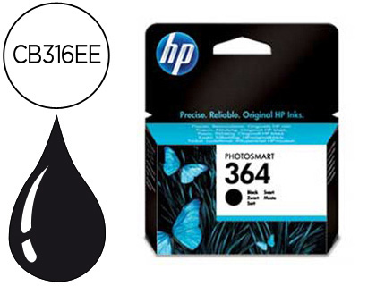 Cartouche d'encre original hp 364 250 p noir
