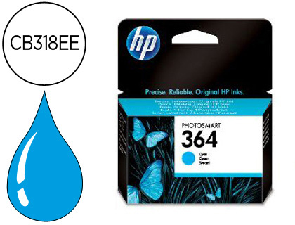 Cartouche d'encre original hp 364 300 p cyan