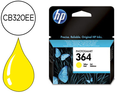 Cartouche d'encre original hp 364 300 p jaune