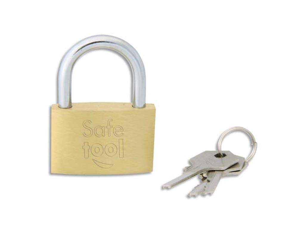 Cadenas safetool laiton inclus 3 clés 40mm scd 400271