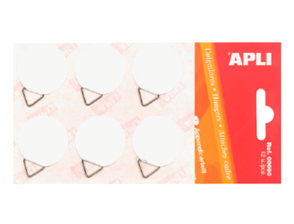 Attache apli cadres tableaux panneaux supporte 200g crochet métal triangulaire sachet 12 unités
