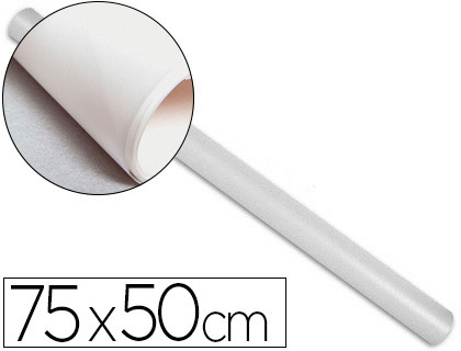 Papier de soie maildor 50x75cm 18g/m2 unicolore blanc rouleau 24f