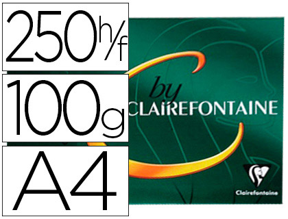 Papier vergé clairefontaine jet d'encre et laser a4 100g/m2 filigrané haute gamme unicolore ivoire paquet 250 feuilles