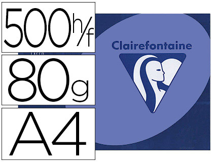 Papier couleur clairefontaine trophée multifonction a4 80g/m2 couleurs vives lavande paquet 500 feuilles