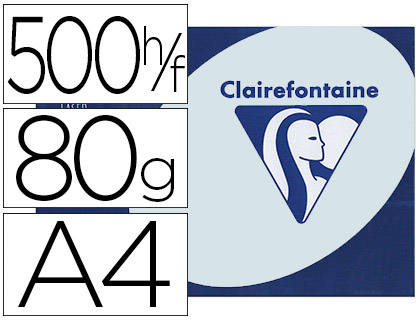 Papier couleur clairefontaine trophée multifonction a4 80g/m2 couleurs vives gris perle paquet 500 feuilles