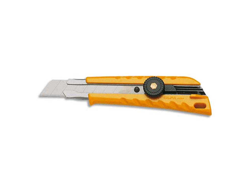 Cutter olfa l1 corps abs lame acier 18mm blocage par molette guide lame longueur 147mm