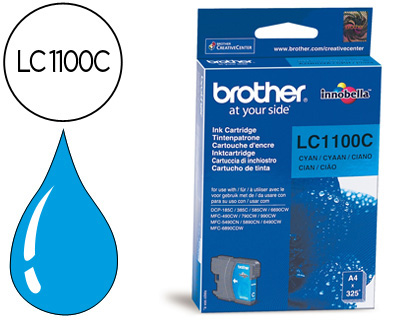 Cartouche d'encre original brother lc1100c 325 p cyan