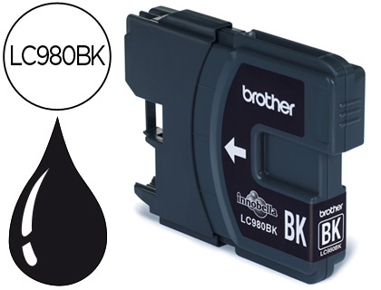 Cartouche d'encre original brother lc980bk 300 p noir