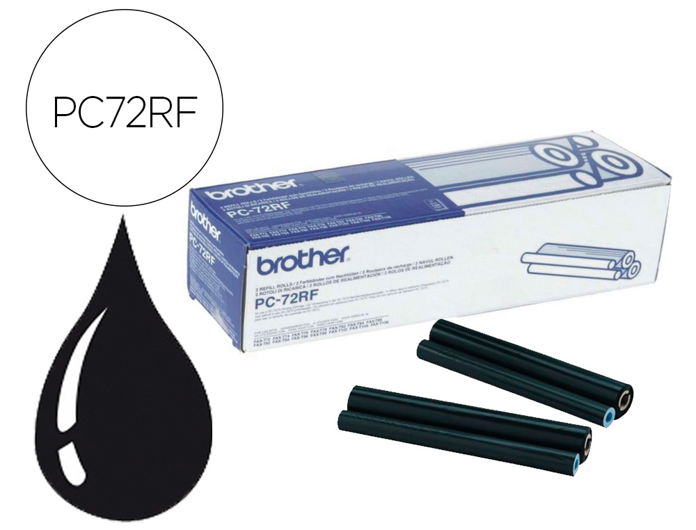 Recharge original brother pc72rf 144 p pack de 2