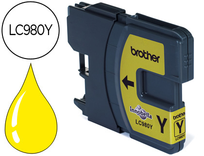 Cartouche d'encre original brother lc980y 260 p jaune