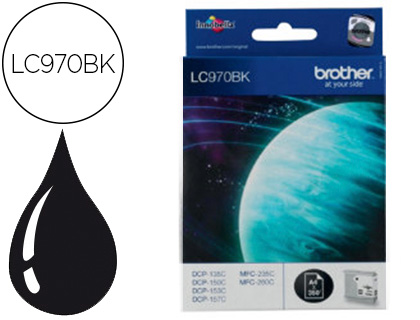 Cartouche d'encre original brother lc970bk 350 p noir