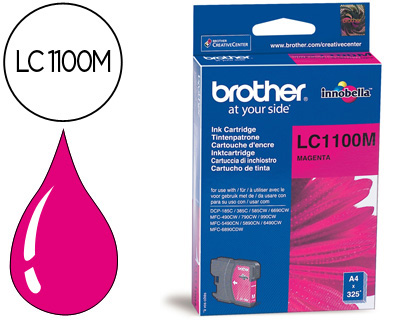 Cartouche d'encre original brother lc1100m 325 p magenta