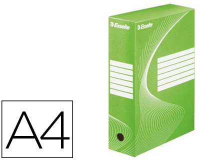 Boîte archives esselte vivida carton ondulé recyclable a4 2 50x80x352mm parois doubles dos 80mm livré plat coloris vert