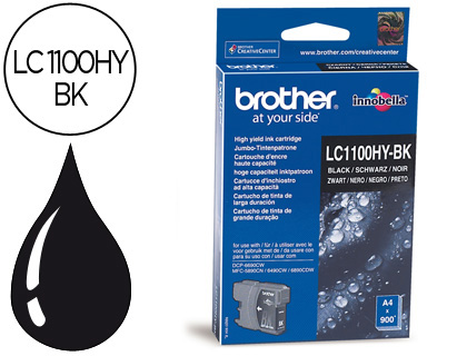 Cartouche d'encre original brother lc1100hybk 900 p noir