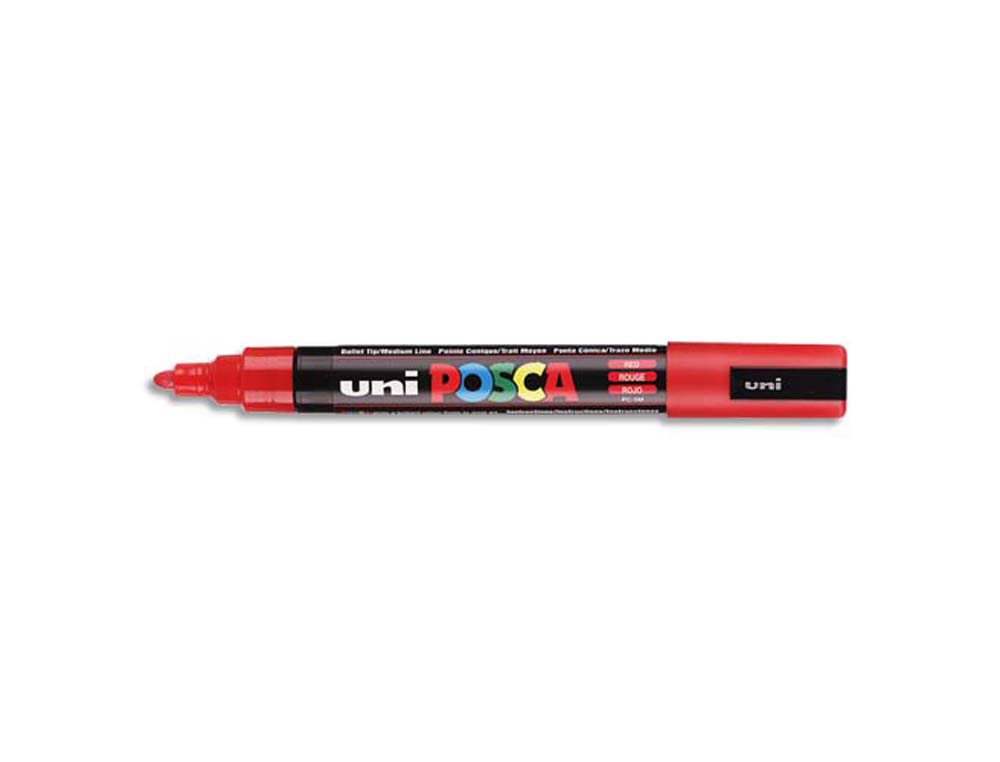 Marqueur posca pc5m gouache encre inodore toutes surfaces pointe moyenne conique couleur opaque couvrante rouge