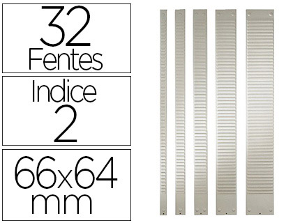 Bande planning nobo métal fiche indice 2 32 fentes adaptée carte t capacité 32 cartes format 66x6,4cm coloris gris