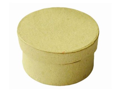 Boîte en carton à décorer forme ronde diamètre 7mm hauteur 3.9cm