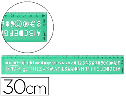 Billographe scolaire maped incassable tous stylos longueur 300mm largeur 8mm