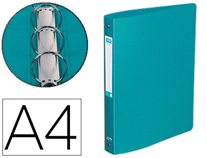 Classeur oxford memphis 4 anneaux ronds 30mm polypropylène 10/10e dos 40mm étiquette dos coloris vert